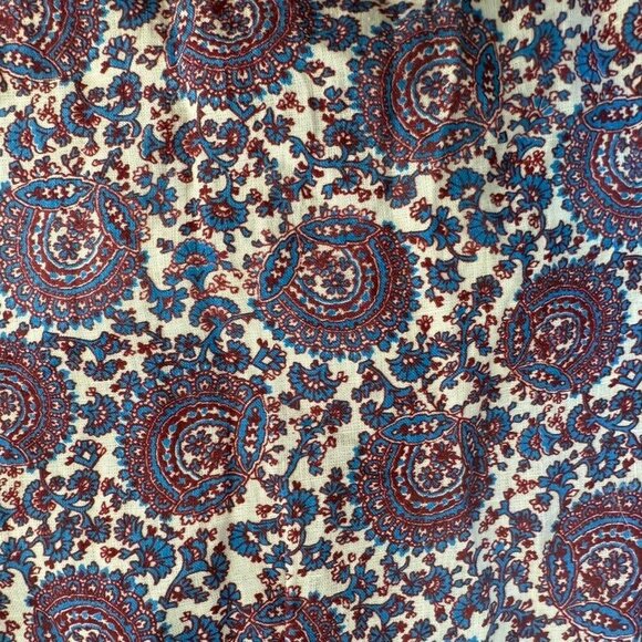 Crew Smocked Waist Boho Dress | Paisley Floral Print | Womens Size XL - Picture 5 of 6